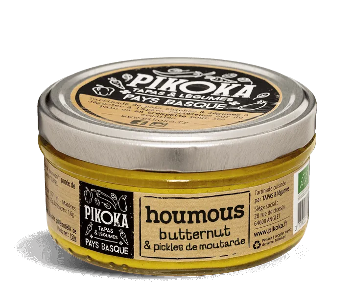 Houmous butternut & pickles de moutarde